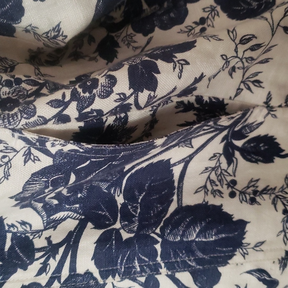 Lauren Ralph Lauren floral button up lightweight jacket size large 100% Linen - Picture 4 of 9